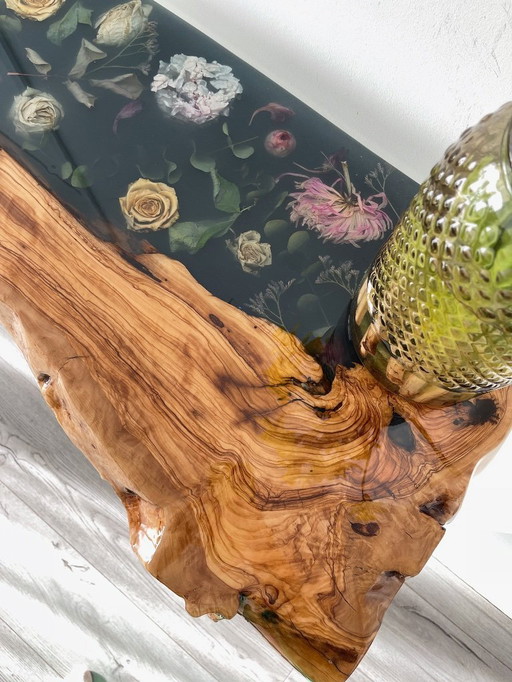 Unique table made of epoxy resin