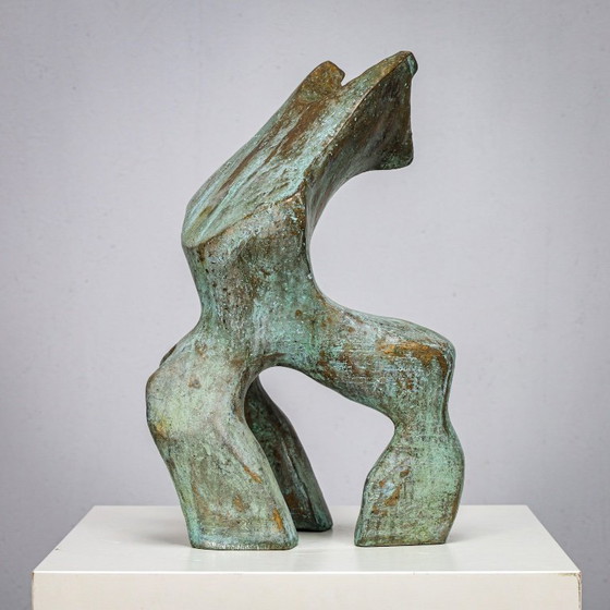 Image 1 of Gepatineerde biomorfe bronzen sculptuur van Jacob Hordijk, jaren 1990
