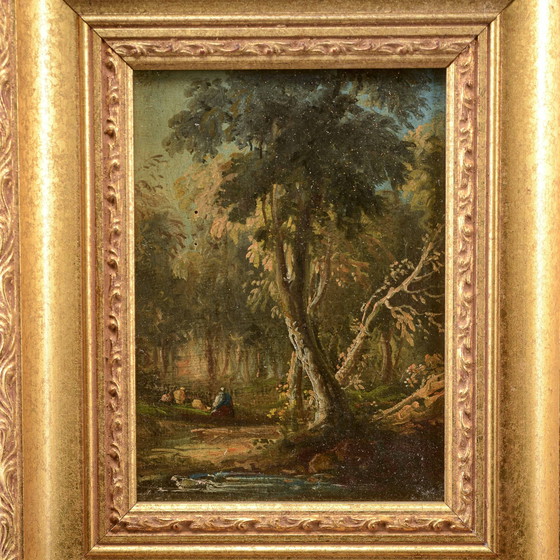 Miniatura paesaggistica a olio su tavola del XIX secolo – Dipinti e disegni (photo 4 of 9)