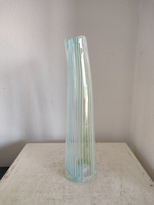 Vintage design Murano Dino Martens filigree vase