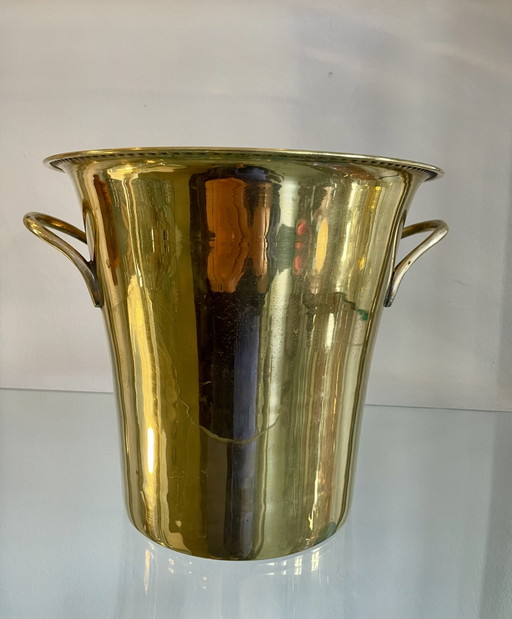 Handgemaakte champagnekoeler/wijnkoeler van messing