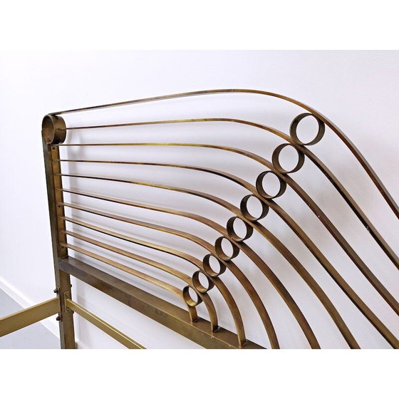 Image 1 of Vintage brass bed by Luciano Frigerio 1970