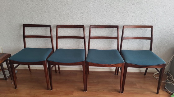 Image 1 of 4x Scandinavian design dining chair made of rosewood