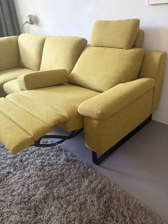 Image 1 of Yellow Montel corner sofa with relaxation and storage section