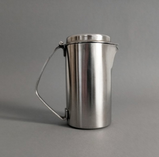Image 1 of Christa Petroff-Bohne Bauhaus/Industriële koffiepot met deksel, 1965, Duitsland