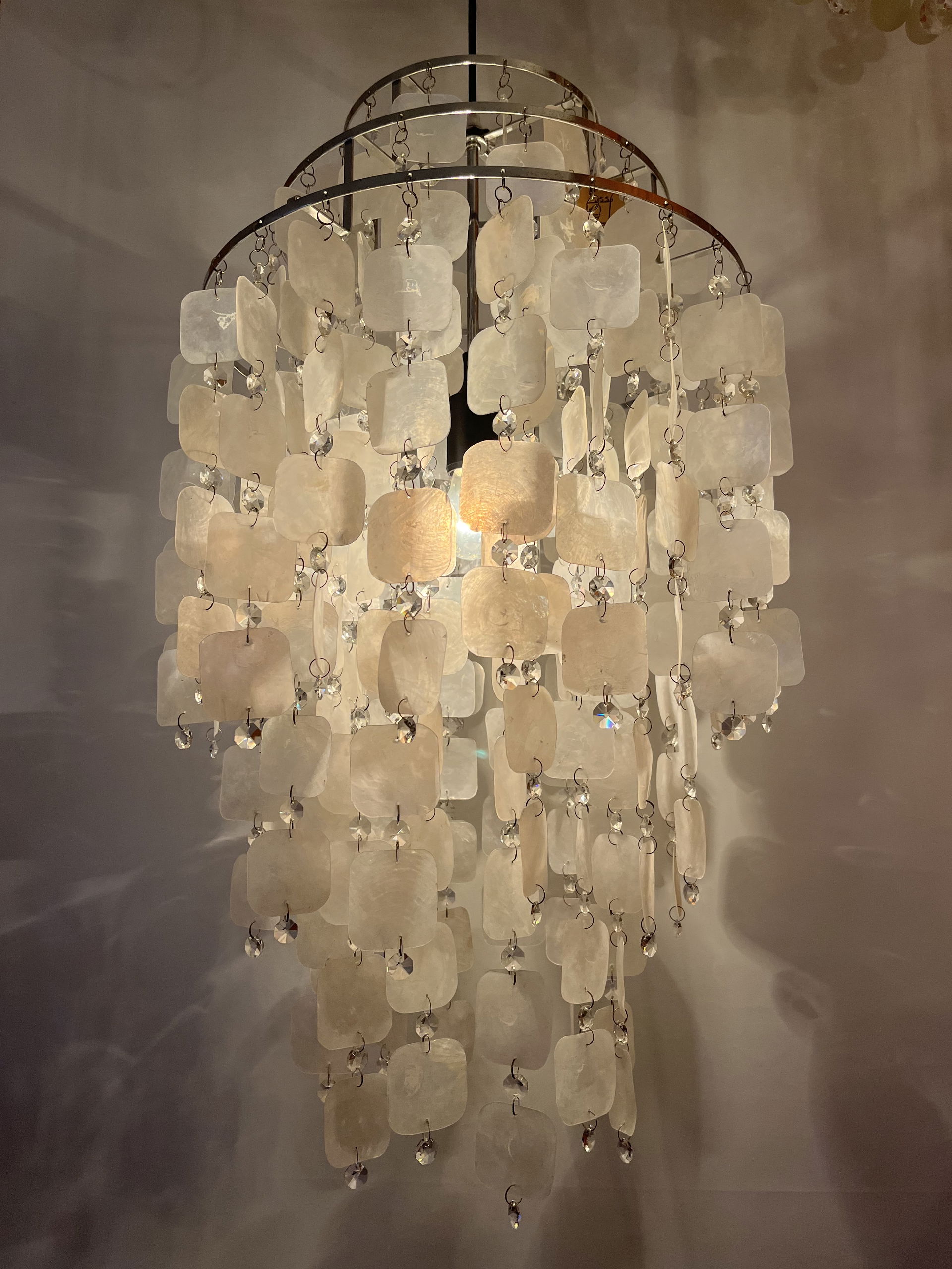 Capiz shell online hanging lamp