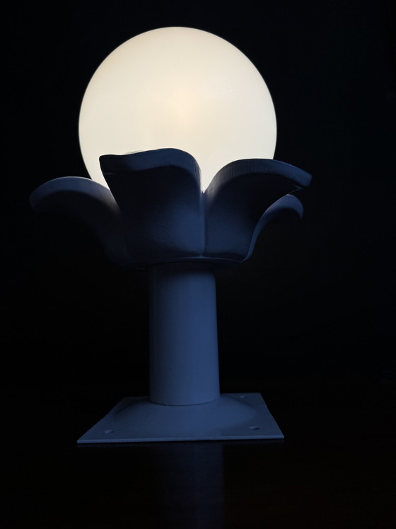 Image 1 of Lámpara de techo con forma de palmera opalina de los años 80.