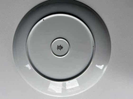 Image 1 of Plato de pared Noritake, 35,5 cm, motivo islandés, pintado a mano, borde dorado, década de 1970, artículo raro