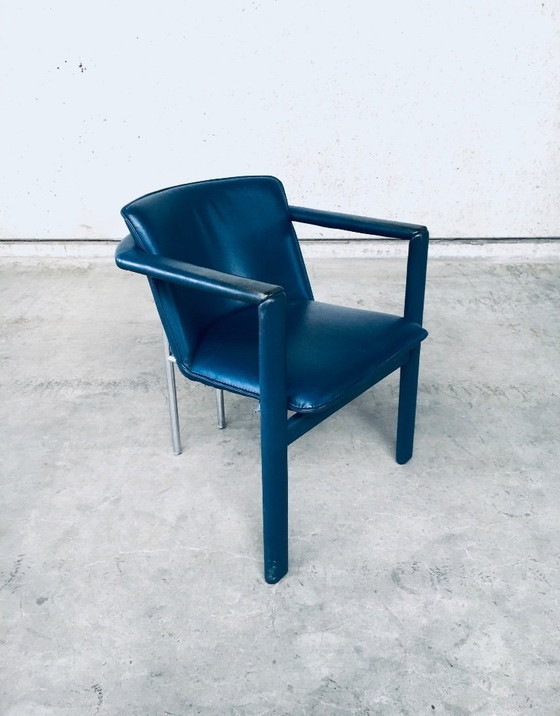 Image 1 of Set di sedie da pranzo in pelle Cachucha, design di Hugo De Ruiter per Leolux, anni '90