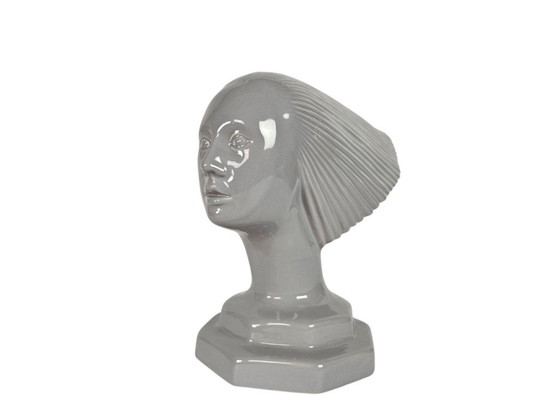 Image 1 of Vintage  - Rene Lalique stijl - design Hubert Olivier -  tafellamp - keramiek -  Frankrijk - 1960's