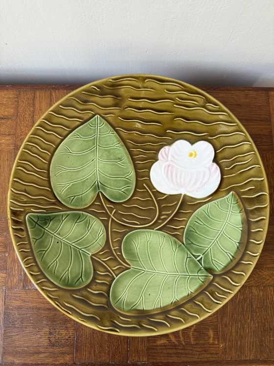 Image 1 of Plat nénuphars Sarreguemines made in France 