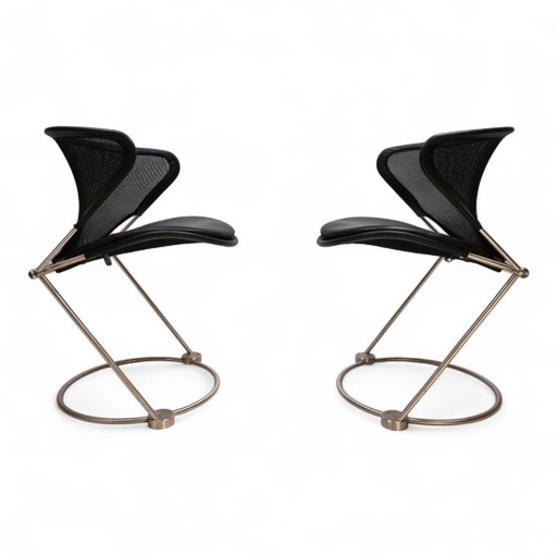 Set di 2 sedie da conferenza/sala da pranzo Wilkhahn Nuvola di Herbert Ohl, 1980