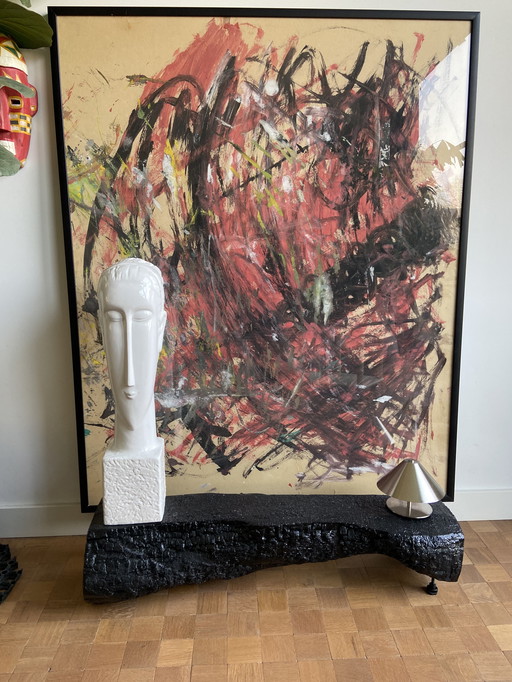 Buste beeld à la Modigliani, Brancusi en Afrikaanse beeldhouwkunst 