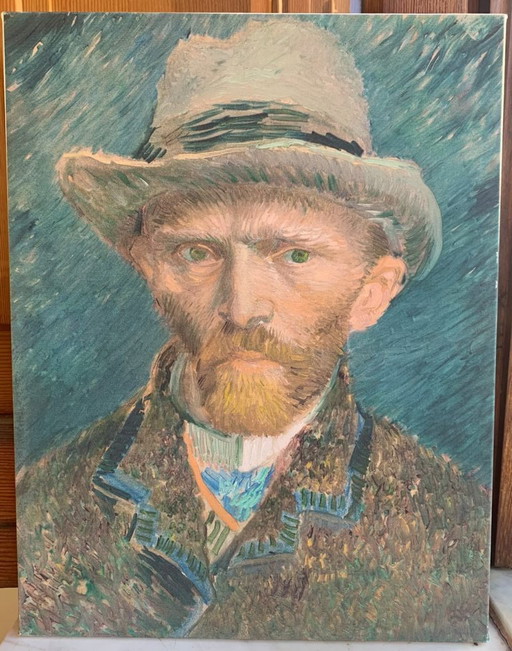 Vincent van Gogh "Autorretrato" (1887) – Lámina artística en lienzo tensado calidad museo 1:1 (42x33 cm)
