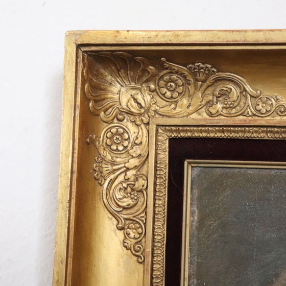 Image 1 of Girl Lying Down, Oil Painting on Board signed A Villa, Italy Late 19th Century