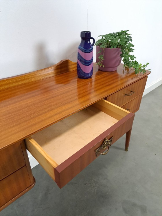 Image 1 of Side table with drawers and brass details from Sweden, children's desk