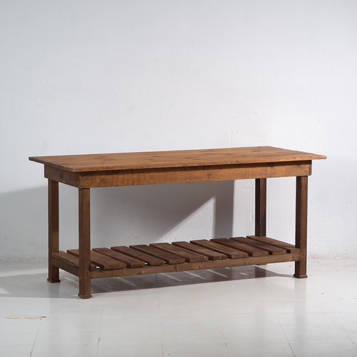 Antique solid wood kitchen island (c.1920) #5