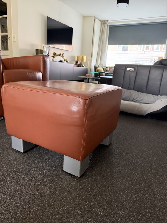 2 Poltrone e Pouf di Touche, Ottima Qualità – Leather, Metal (photo 4 of 5)