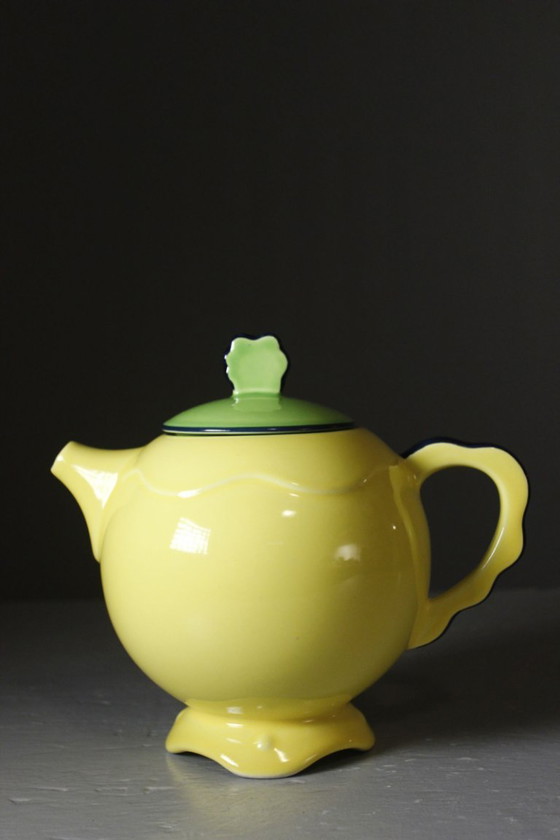 Image 1 of KG Lunéville - Multicolored modernist design teapot, France, 20th century