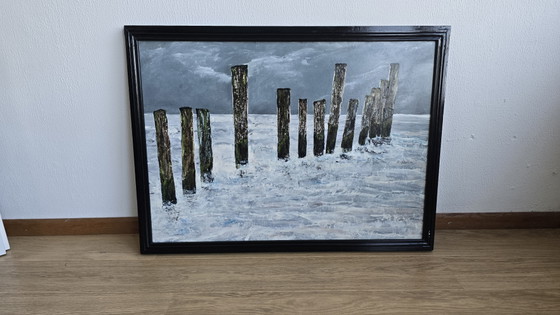 Grand tableau double face (67x92 cm) - Panneau Mer & Fleurs – Tirages d'art, Wood (photo 2 of 11)