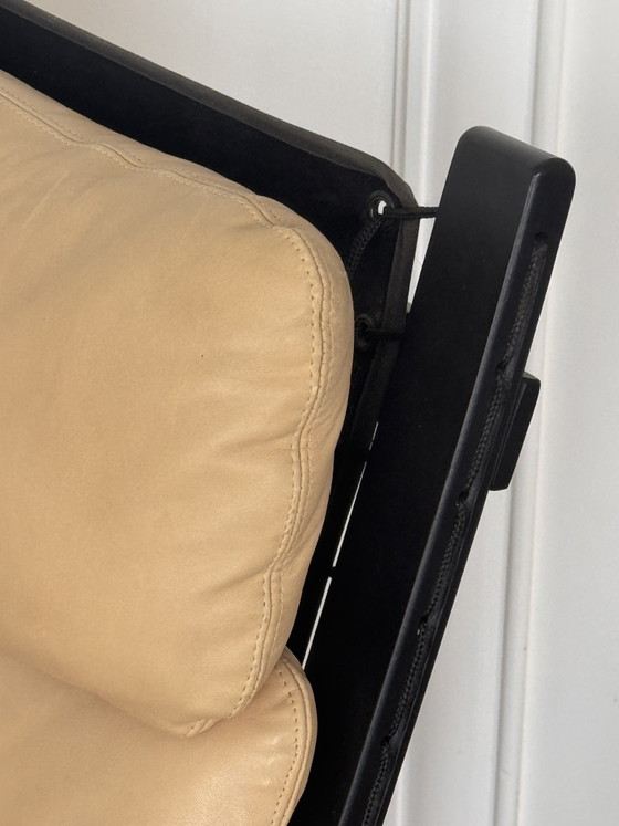 Sillón Siesta: Ingmar Relling para Westnofa, Noruega, 1965. – Sillones, Leather, Wood (photo 6 of 10)