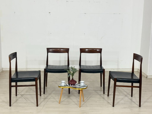 4 sillas vintage Casala / sillas de comedor de palisandro / sillas de cocina