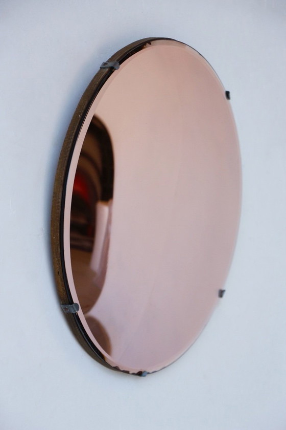 Image 1 of Vintage Salmon Witch Mirror - 50/60 Design - 35 cm