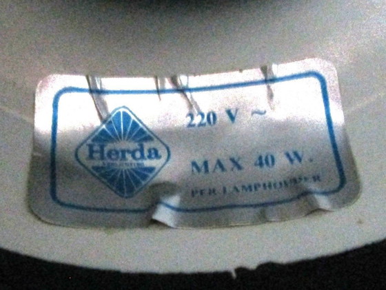 Image 1 of Faretto vintage a morsetto del marchio olandese Herda, degli anni '70.