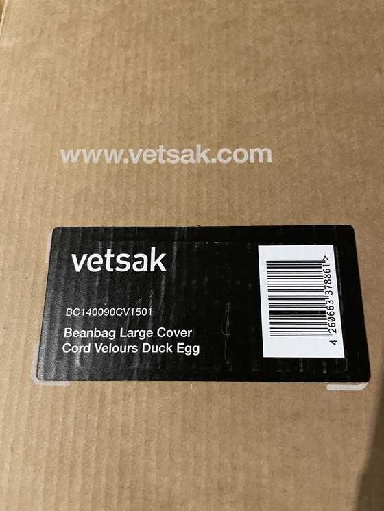 Image 1 of Vetzak beanbag large - cord Velours - duck Egg 