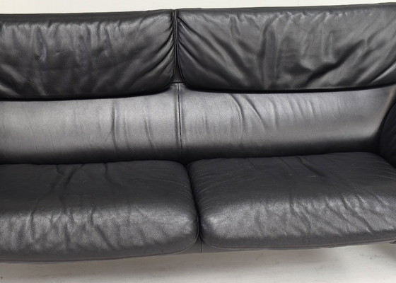 Image 1 of De Sede DS-2011 Divano a due posti in pelle nera, Svizzera - anni '80-'90 circa