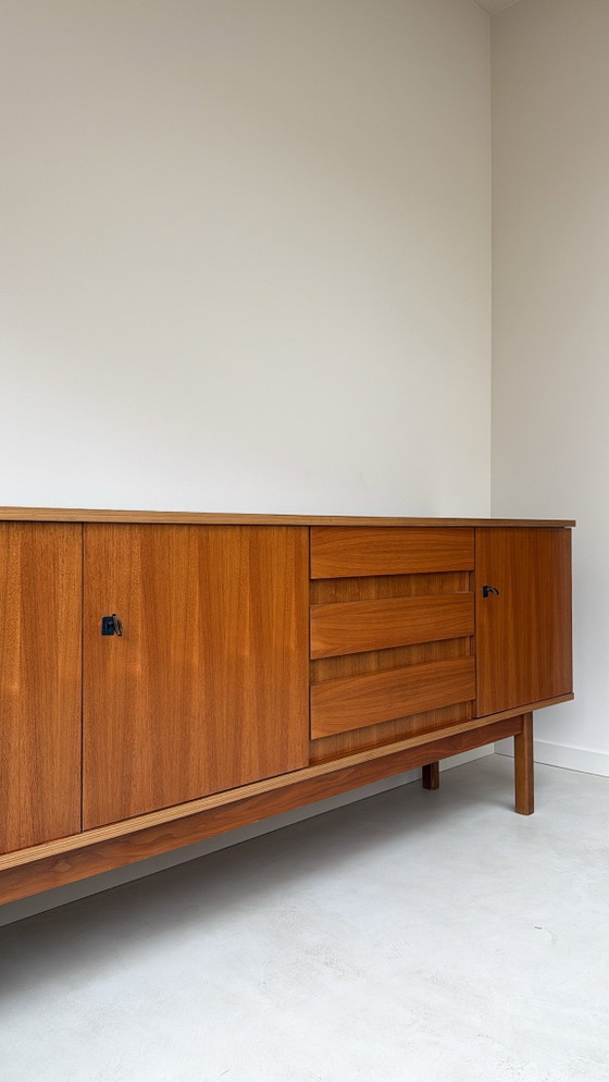 Armoire en teck vintage, Buffet bas, Bois, Marron (photo 6 sur 12)
