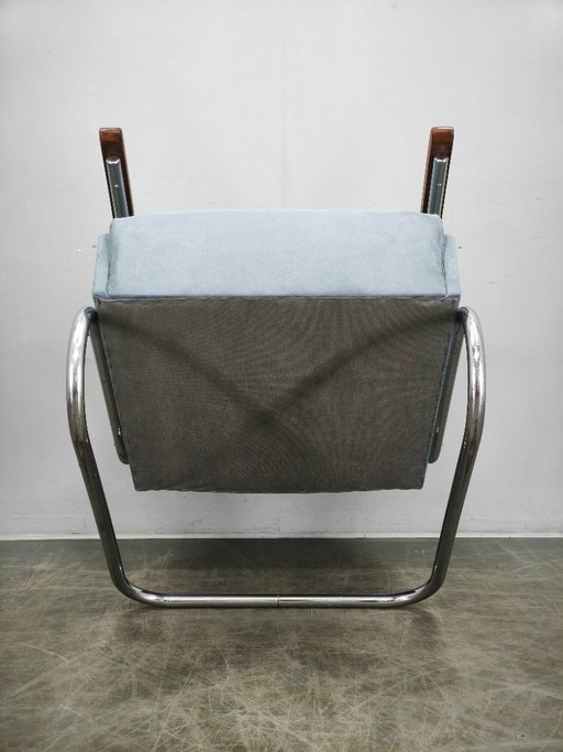 Fauteuil cantilever Bauhaus des années 1930, style Thonet S 411, attribué à Kovona