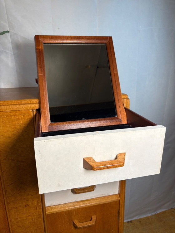 Rare Vintage G-Plan E. Gomme Oak Compactum Gentleman’s Wardrobe | C.1950–1960 | Gold Stamp – GPlan, Wood (photo 4 of 15)