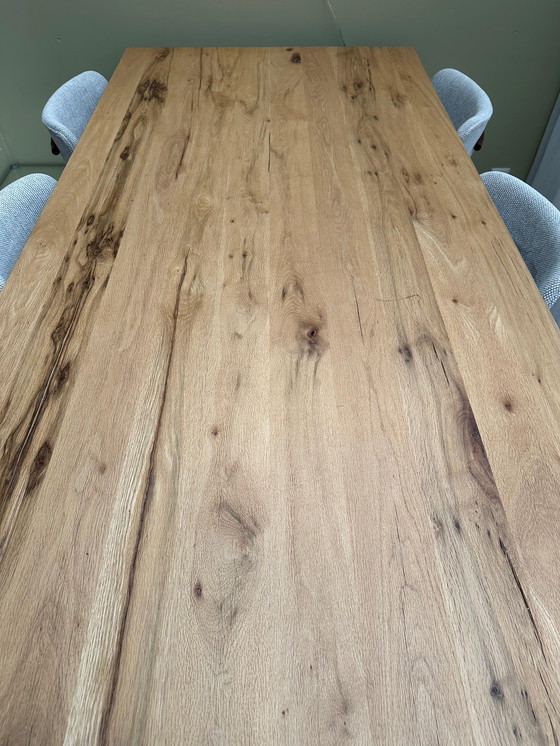 Image 1 of Eikenhouten eettafel