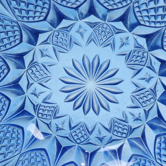 Image 1 of Frutero francés de cristal azul