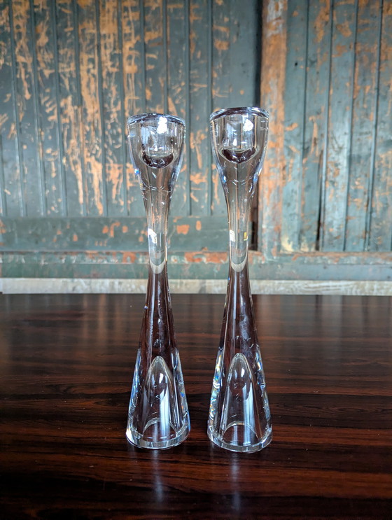 Image 1 of Vintage glass candlesticks
