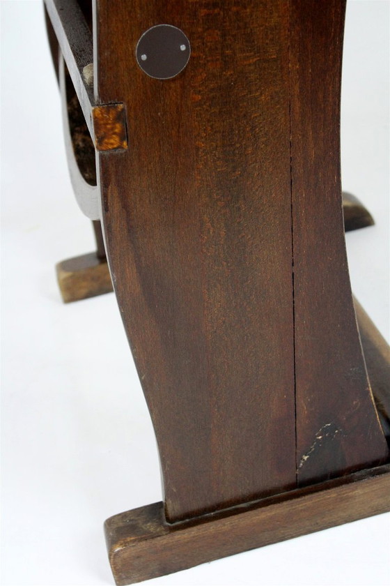 Image 1 of Fauteuil de cinéma vintage TON (Thonet), tchèque des années 1940, siège de théâtre en bois