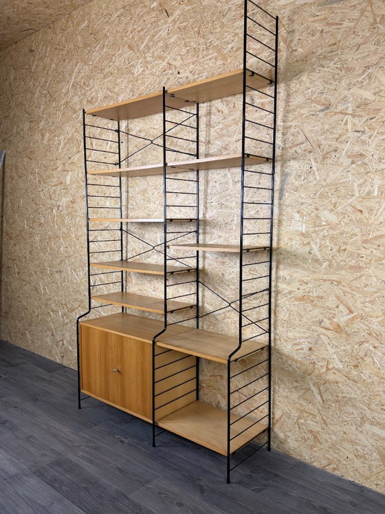 Jaren 60 70 Essen Wandrek Wall Unit Van WHB Duitsland Mid Century – Metal, Wood (photo 5 of 18)