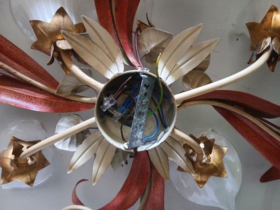 Image 1 of Paterno Franco - Lampada da parete, lampada da soffitto, fiore floreale nenuphar italy 95cm