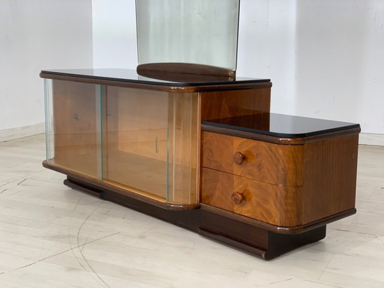 Image 1 of Art Deco mirror chest of drawers Hallway cupboard Bedroom cupboard