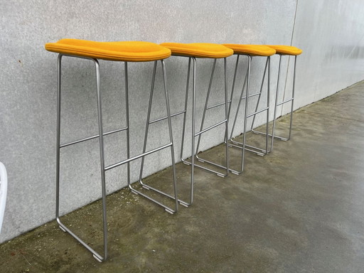 4x Cappellini Hi Pad Stool Yellow