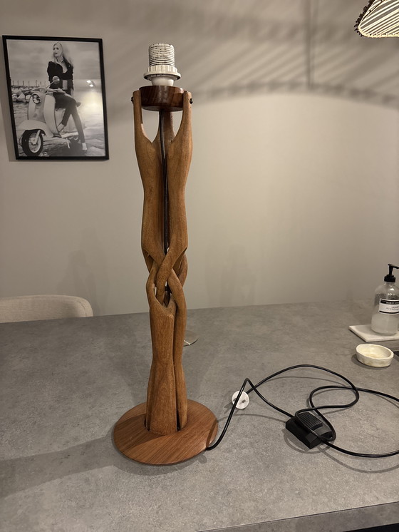 Image 1 of Danisch design teakhouten lamp 