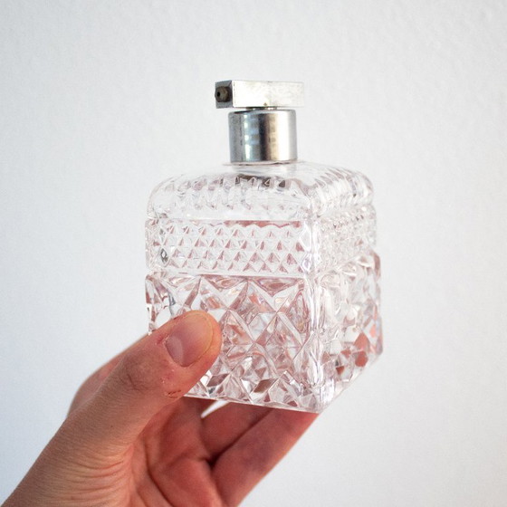 Image 1 of Vintage 1960s Crystal Glass Perfume Bottle