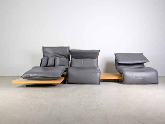 Image 1 of Koinor Free Motion Edit 2 Sofa Couch Ecksofa Leder Balkeneiche