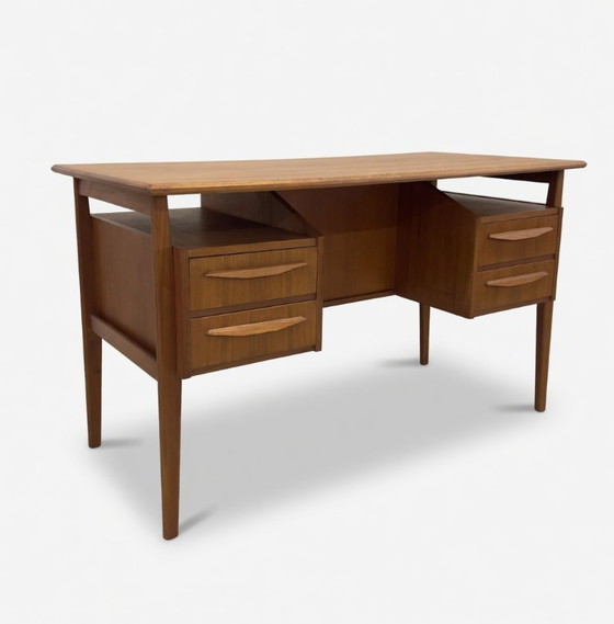 Image 1 of Teak Desk By Gunner Nielsen For Tibergaard, 1960s.