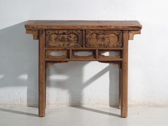 Consolle antica in pino con due cassetti – Cina, circa 1930 – Console (photo 25 of 40)