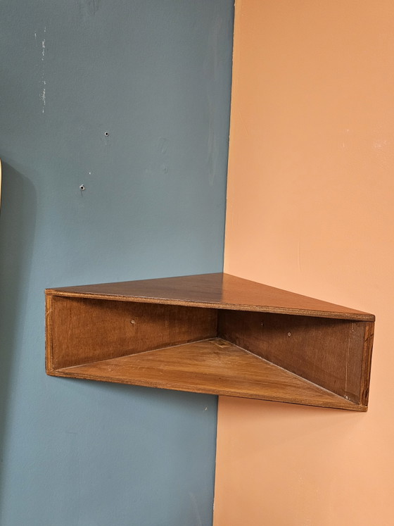 Comodino Angolare a Parete Flottante Vintage Mid-Century – Comodini, Iron, Wood (photo 7 of 11)