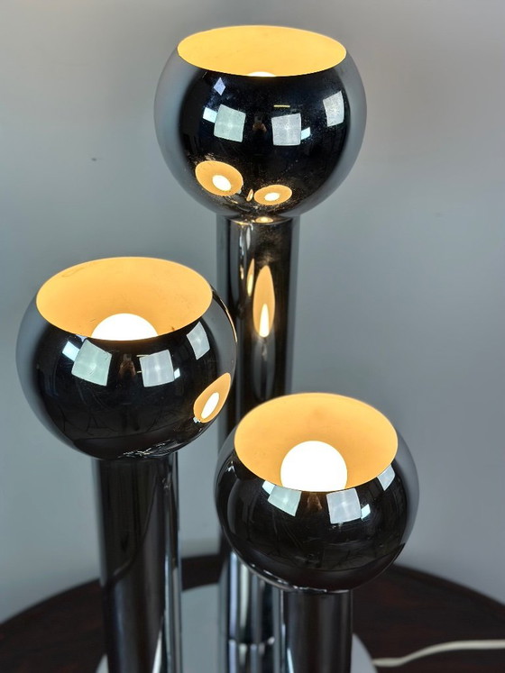 Vintage Space Age Chrome Table Lamp 1970s – Metal (photo 12 of 12)