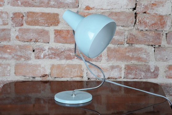 Restored Mid-Century Table Lamp, by LIDOKOV, Model L 193, Czech, 1960s – Metal, Chrome (photo 12 of 12)