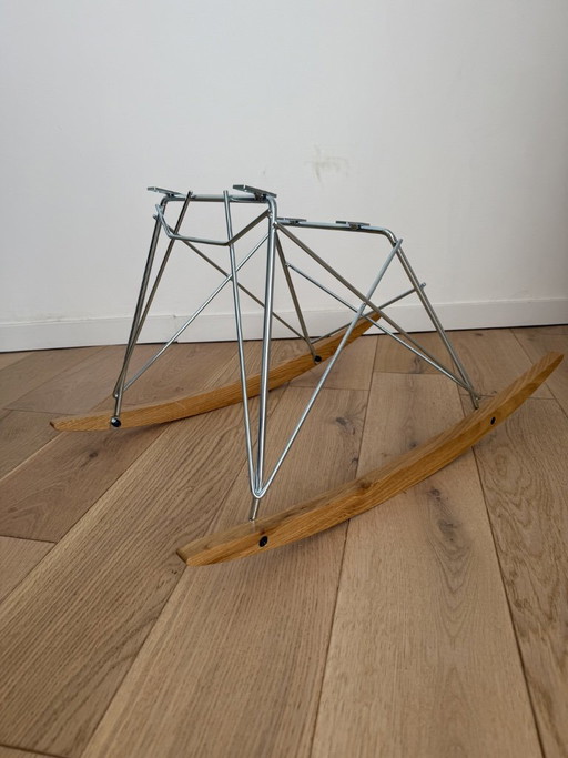 Base para mecedora RAR EAMES de roble cromado para HERMAN MILLER o VITRA – draaistoelen, Iron, Wood